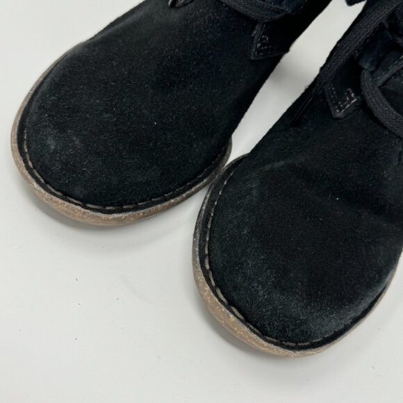Clarks Unstructured Womens Black Suede Leather Lace up Booties Size 9 - Picture 3 of 10